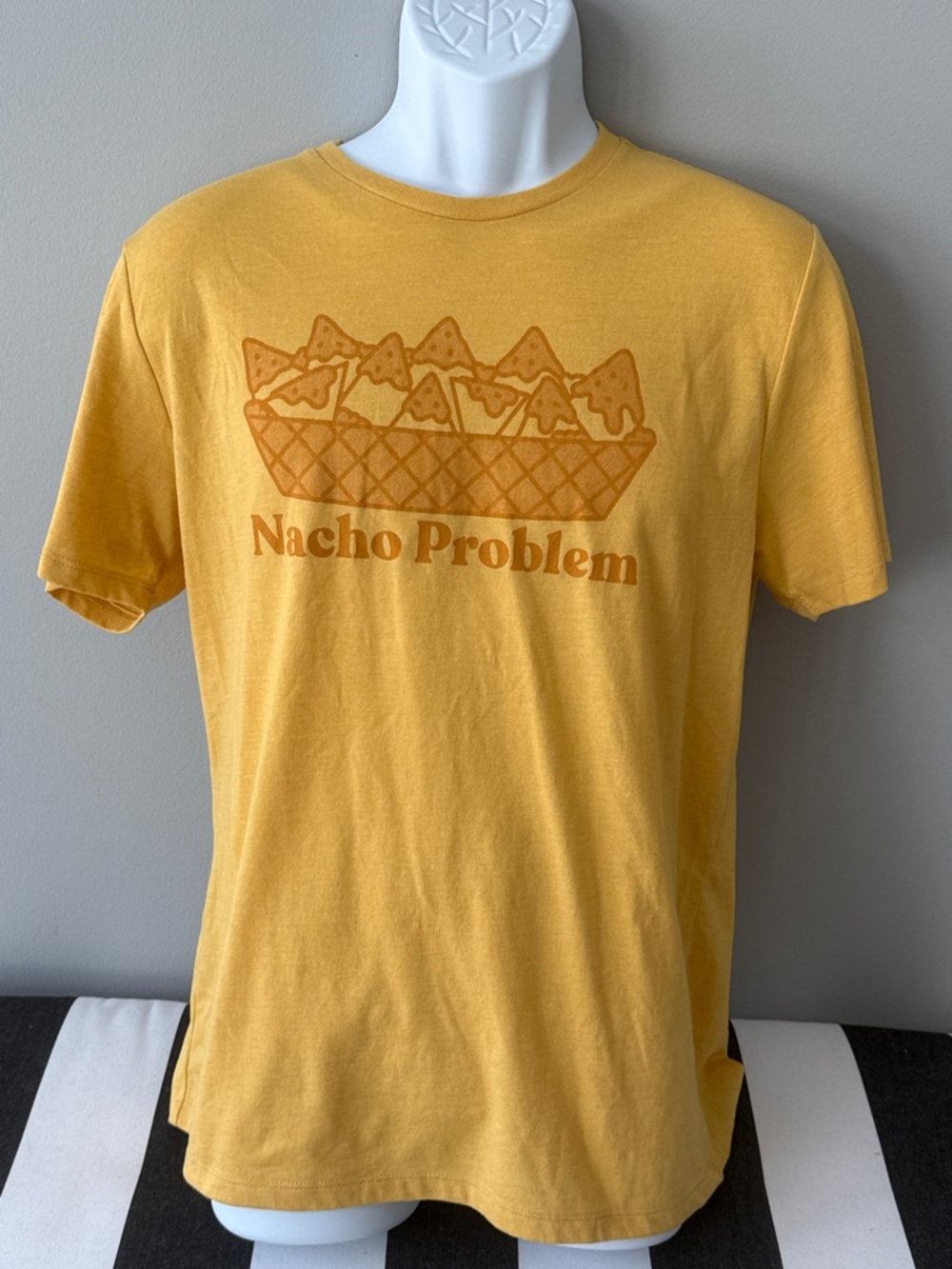 Old Navy Soft Wash Yellow “Nacho Problem” Graphic Novelty T-Shirt - Large